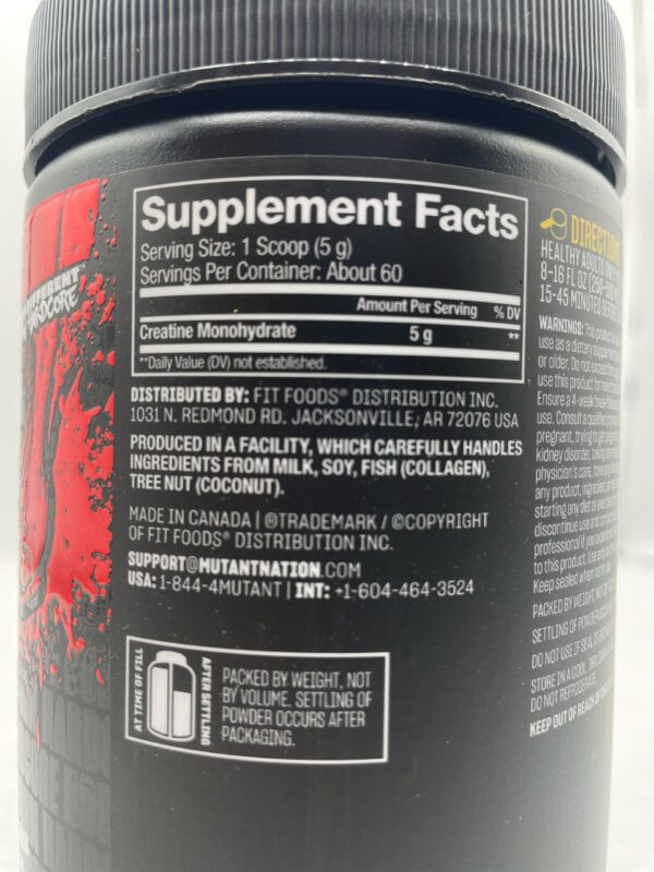 Creatina Mutant 60 servicios
