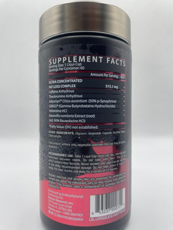 Lipo 6 Black Ultra Constrate - capsulas blandas